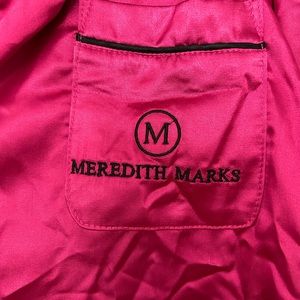Meredith Marks pink pajama shorts set in size medium, with MM logo